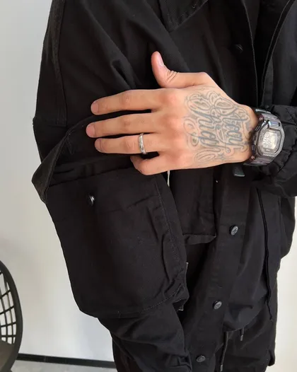 کت کتان مشکی برند BALENCIAGA