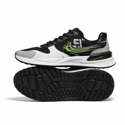 کفش کتانی نایک مدل RUN مشکی سبز کد 295215
