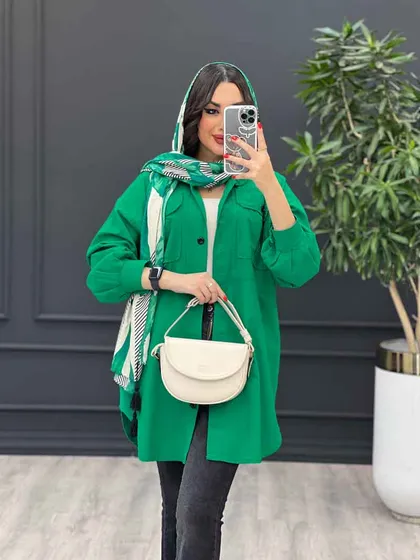مانتو لینن جیب پاکتی پیله دار