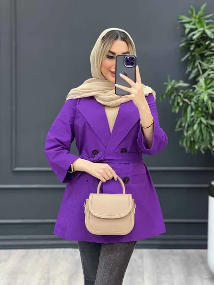 مانتو لینن اسلپ چهاردکمه
