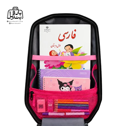 کوله‌پشتی مدرسه هارد کیس Marinox Marvel کد 1050 طرح کرومی صورتی Kuromi Pink