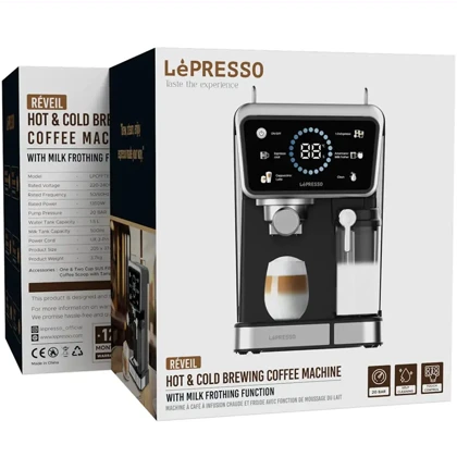اسپرسوساز لپرسو LePresso مدل LPCFFTEM0070BK فشار 20 بار
