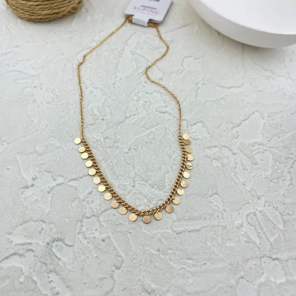 گردنبند زنانه طرح سکه ژوپینگ، ظرافت در عین سادگی Xuping