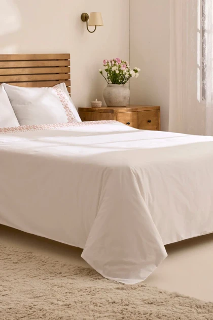 سرویس روتختی دو نفره Karaca Home مدل Merletto پنبه - سفید