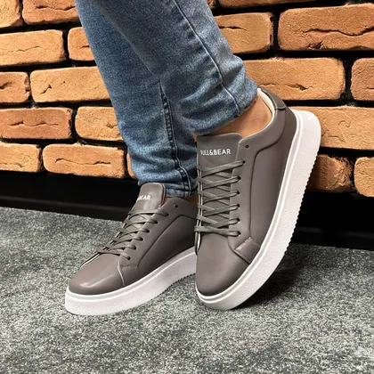 کفش مردانه مدل پلاس pull&bear رنگ طوسی تیره