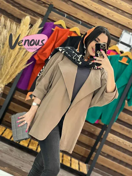 مانتو لینن کتی یقه آمریکایی