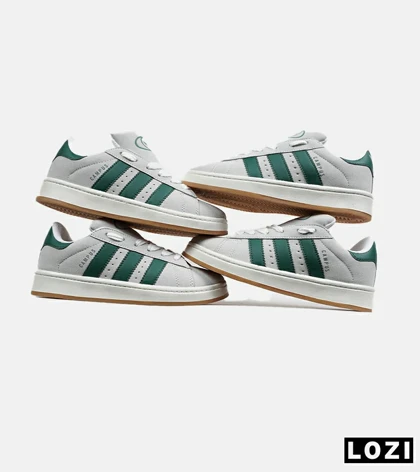 کفش کتانی مردانه و زنانه طوسی سبز ADIDAS Campus مدل 6485