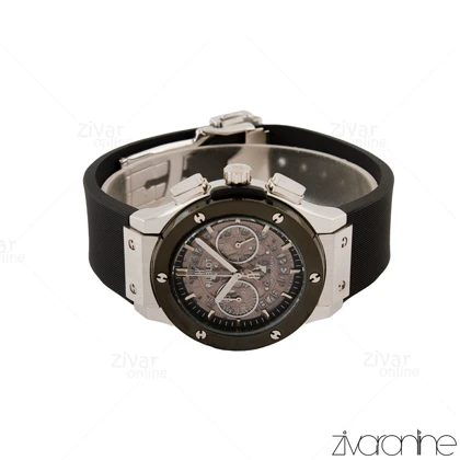 ساعت هابلوت زنانه کلاسیک فیوژن سه موتوره سیلور مشکی صفحه اسکلتون 105457