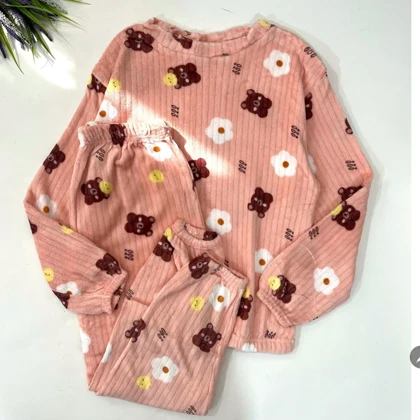 ست راحتی زنانه تدی حوله ای خرسی