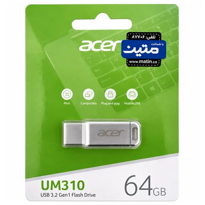 فلش مموری ایسر Acer مدل UM310 ظرفیت 64 گیگابایت USB 3.2 Gen 1