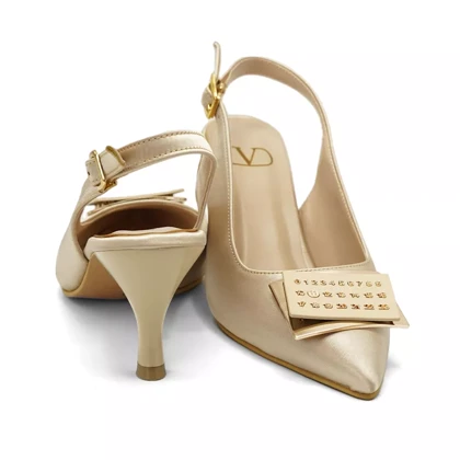 کفش مجلسی زنانه پاشنه‌دار 5 سانت مدل 400922 _ sandal valentino