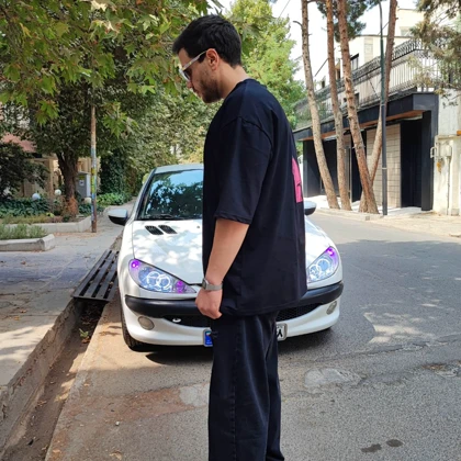 تیشرت %100 پنبه طرح پلنگ صورتی کد 103