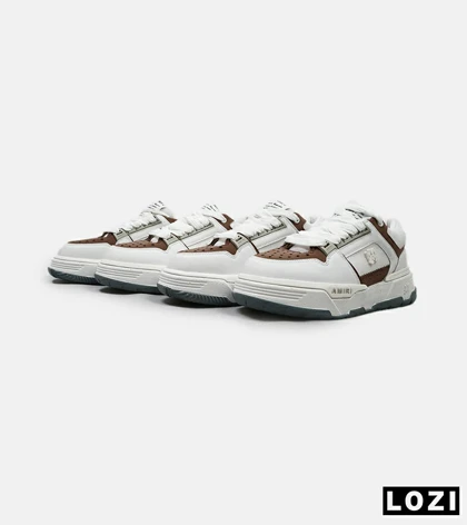 کفش کتانی سفید قهوه ای AMIRI MA2 Leather