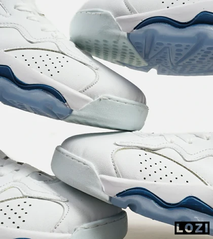 کفش کتانی ساق‌دار مردانه سفید آبی Nike air jordan 6