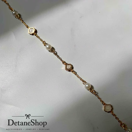 کد 0234 پابند مرواریدی طلایی YSX(21 سانتی متر)