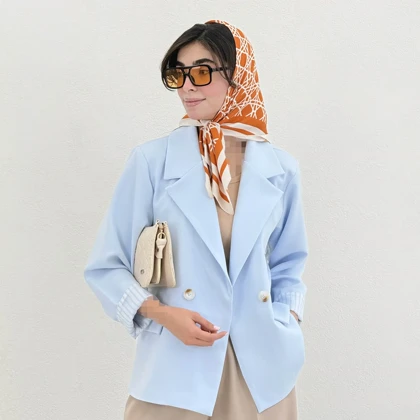 کت زنانه کرپ دکمه نما | آی بولک