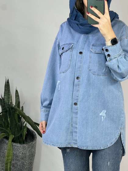 کت جین بلند آذر