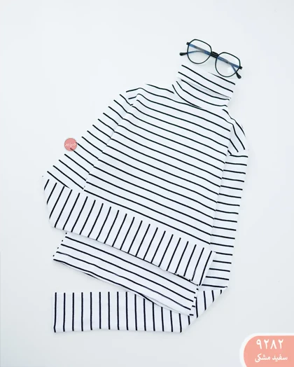 کراپ راه راه یقه اسکی 9282