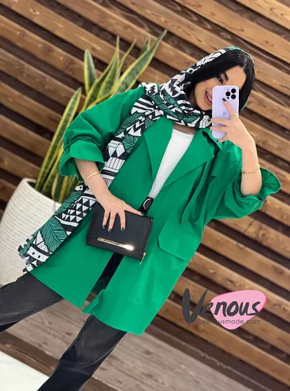 مانتو آستین گت یقه پاگن