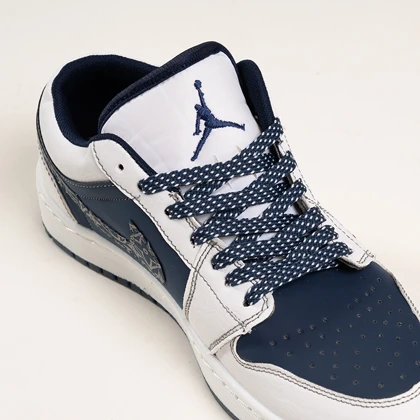 جردن وان لویی ویتون سفید سرمه ای (Nike Air Jordan 1 Low Louis Vuitton)