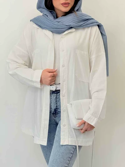 شومیز دو جیب پایین هلال