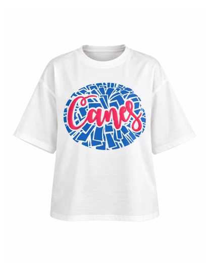 تیشرت باکسی طرح Canes