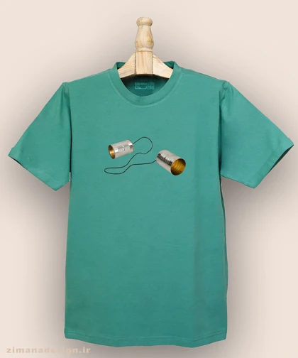 تیشرت مردانه و زنانه نوستالژی طرح تلفن قوطی