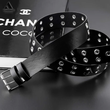 کمربند دو پانچ چرمی Double Grommet Belt BL161
