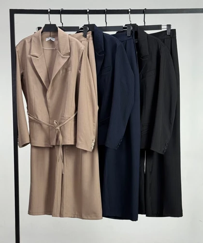 ست کت و شلوار دوبند دیپلمات  کد 800024