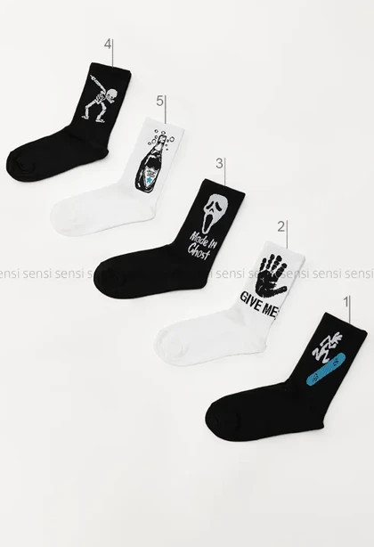 جوراب اسکلت ساق‌دار پنبه کد1004995