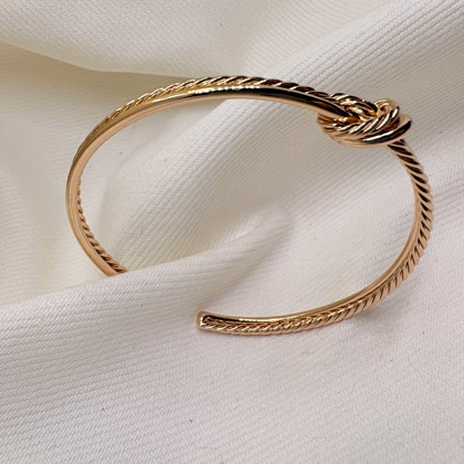 بنگل ژوپینگ مدل «گره عشق» (Love Knot) | بافت طنابی و فری‌سایز