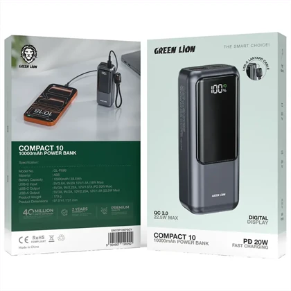 پاوربانک 10000 گرین لاین Green Lion مدل GL-PX89 توان 20 وات