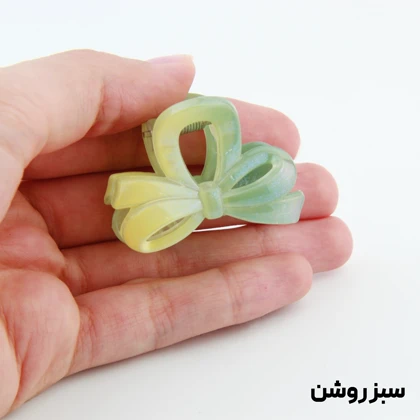کلیپس دخترانه مدل پاپیون کوچک دو رنگ