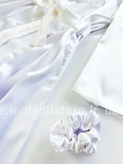 روبدوشامبر ساتن ساده سفید