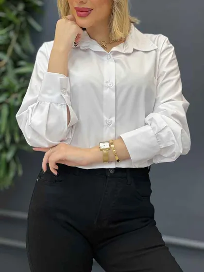 شومیز ساده سفید