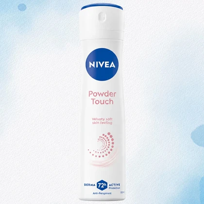 اسپری ضد تعریق زنانه نیوآ NIVEA مدل Powder Touch با محافظت 72 ساعته 150ml