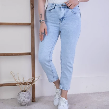 شلوارجین دخترونه مام فیت 14262 PULL&BEAR