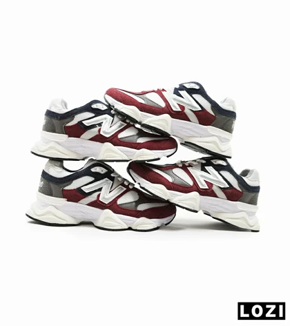 کفش کتانی زنانه زرشکی سفید طوسی NEW BALANCE 9060