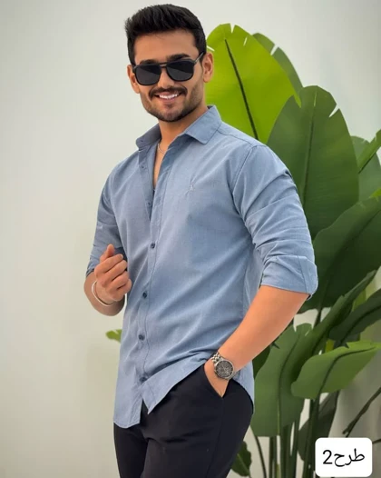 پیراهن مردانه استین بلند پلاس_کد4307