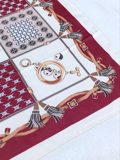 مینی اسکارف ابریشم کالکشن زنجیری 2