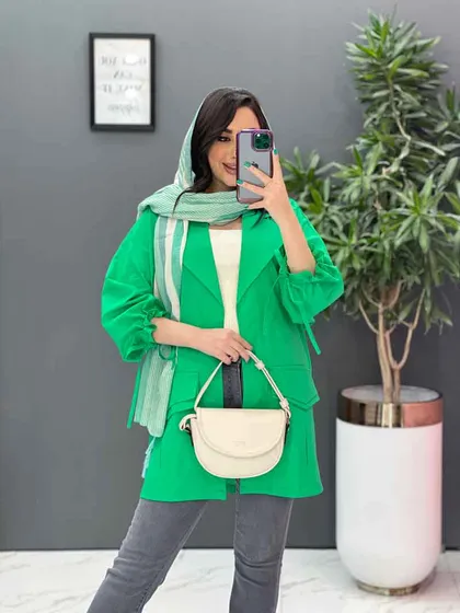 مانتو آستین گت سرجیب دوبل