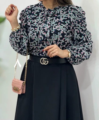شومیز حریر مجلسی مهلا (کد 2445)