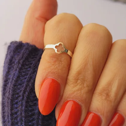 بند انگشتی استیل طرح ونکلیف Van Cleef & Arpels