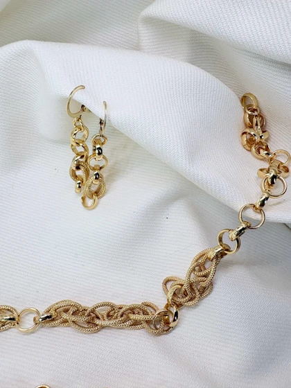 سرویس کامل برند شین مدل «بافت زرین» | طرح زنجیر حصیری با گارانتی 1 ساله