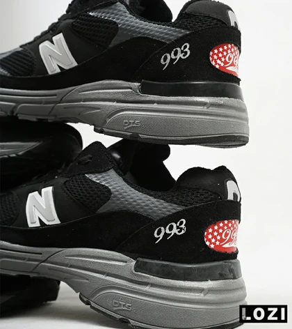 کفش کتانی بزرگ پا مشکی طوسی NEW BALANCE 993