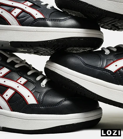 کفش کتانی مردانه مشکی سفید قرمز ASICS TIGER RUNNER II مدل 5680