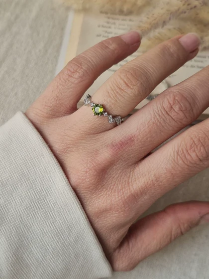 انگشتر جواهری فری سایز بیضی قلبی دایره