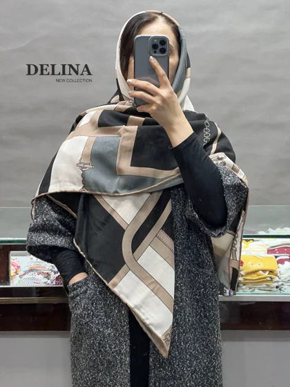 روسری گارزا نخی دورنگ