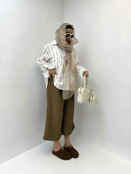 شومیز جلو کوک راه راه