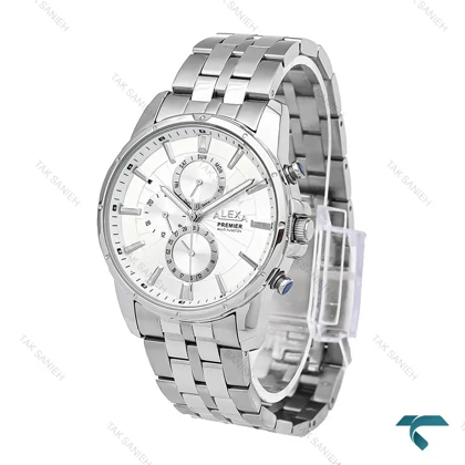 ساعت مچی الکسا پریمیر A0103 مردانه نقره ای صفحه سفید Alexa-6149-G